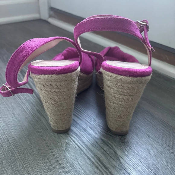 ASOS Glamorous Espadrille Wedge Sandal in Hot Pink Sz 7.5 - Picture 4 of 5
